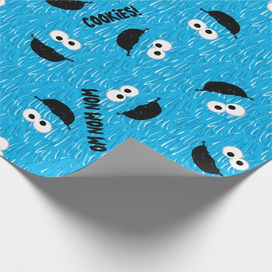 Cookie Monster Fur Face Pattern Cadeaupapier (Hoek)