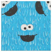 Cookie Monster Fur Face Pattern Stof (Close Up)