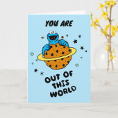 Cookie Monster | Gefeliciteerd Kaart (Gele Bloem)