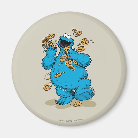 Cookie Monster Gekke Koekjes Magneet (Voorkant)