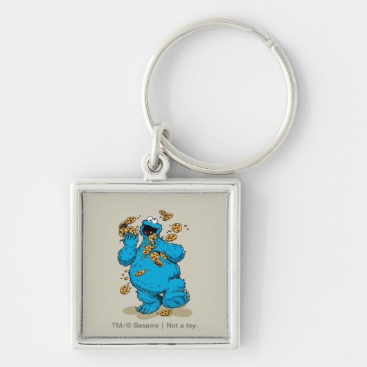 Cookie Monster Gekke Koekjes Sleutelhanger (Voorkant)