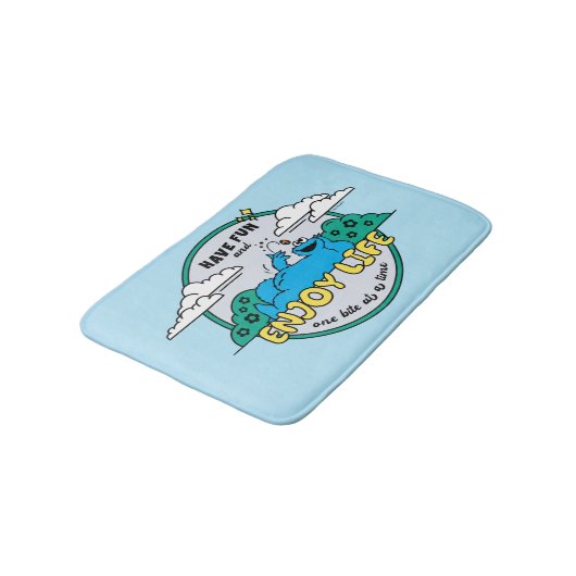 Cookie Monster | Geniet van het leven van één mijt Badmat (Gekanteld)