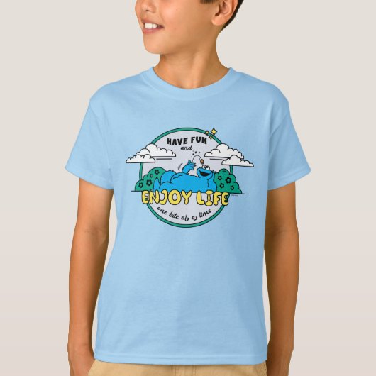 Cookie Monster | Geniet van het leven van één mijt T-shirt (Voorkant)