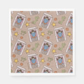 Cookie Monster Gezocht Patroon Servet (Voorkant)