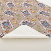 Cookie Monster Gezocht Patroon Sherpa Deken (3/4)