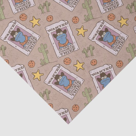 Cookie Monster Gezocht Patroon Tissuepapier (Detail)