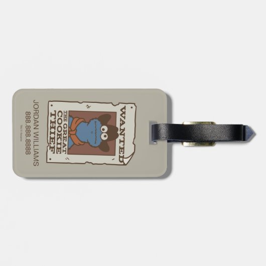 Cookie Monster | Gezocht Poster Bagagelabel (Achterkant horizontaal)