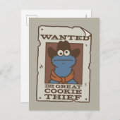 Cookie Monster | Gezocht Poster Briefkaart (Voorkant / Achterkant)
