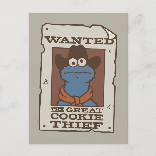 Cookie Monster | Gezocht Poster Briefkaart (Voorkant)
