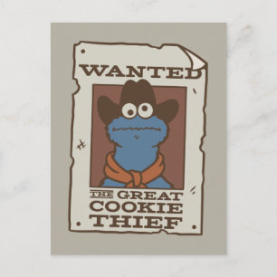 Cookie Monster   Gezocht Poster Briefkaart