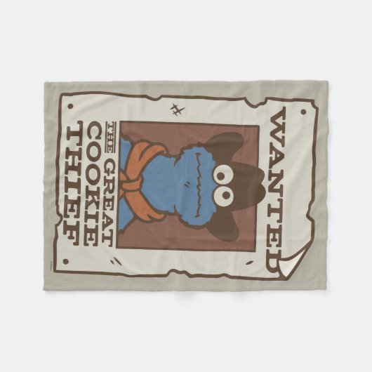 Cookie Monster | Gezocht Poster Fleece Deken (Voorkant (Horizontaal))