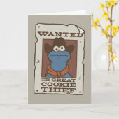 Cookie Monster | Gezocht Poster Kaart (Gele Bloem)