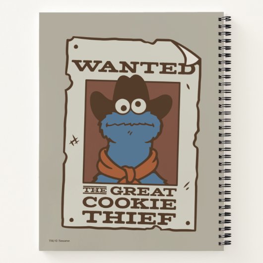 Cookie Monster | Gezocht Poster Notitieboek (Achterkant)