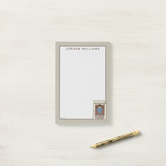 Cookie Monster | Gezocht Poster Post-it® Notes (Op bureau)