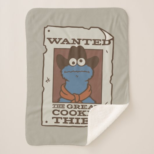 Cookie Monster | Gezocht Poster Sherpa Deken (Voorkant)