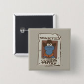 Cookie Monster | Gezocht Poster Vierkante Button 5,1 Cm (Voorkant /achterkant)