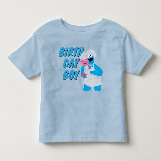 Cookie Monster & Gonger Verjaardagsjongen Kinder Shirts (Voorkant)