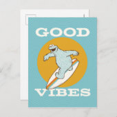Cookie Monster Good Vibes Briefkaart (Voorkant / Achterkant)