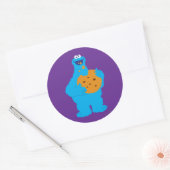 Cookie Monster Grafisch Ronde Sticker (Envelop)