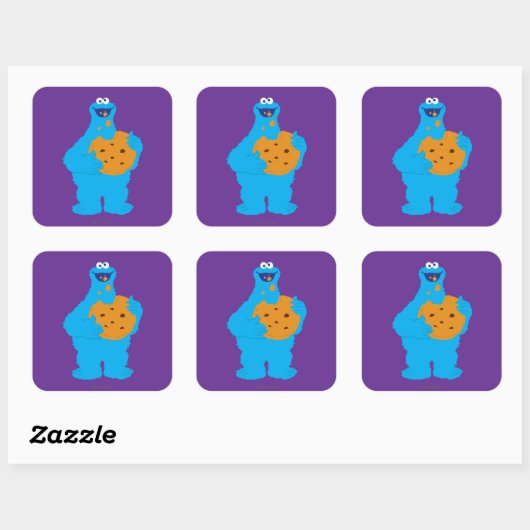 Cookie Monster Graphic Vierkante Sticker (Vel)