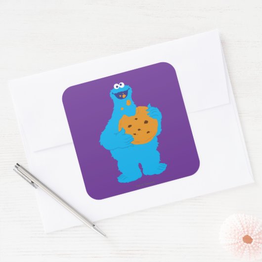 Cookie Monster Graphic Vierkante Sticker (Envelop)