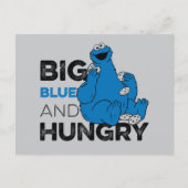 Cookie Monster | Groot blauw en Hongarije Briefkaart (Voorkant)