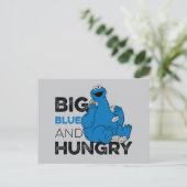 Cookie Monster | Groot blauw en Hongarije Briefkaart (Staand voorkant)