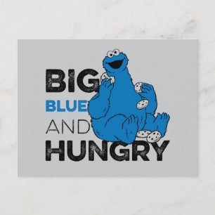 Cookie Monster   Groot blauw en Hongarije Briefkaart