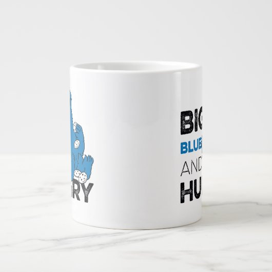Cookie Monster | Groot blauw en Hongarije Grote Koffiekop (Voorkant)