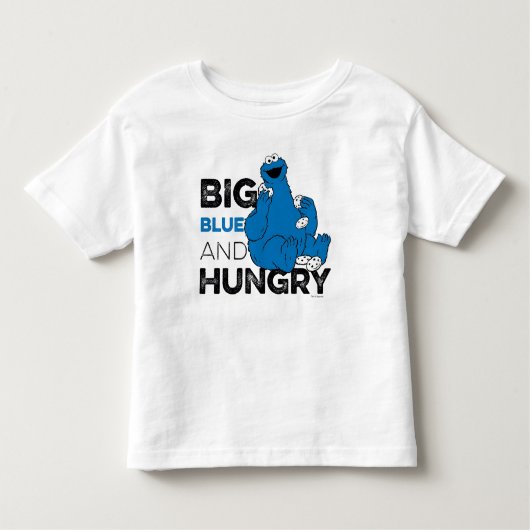 Cookie Monster | Groot blauw en Hongarije Kinder Shirts (Voorkant)