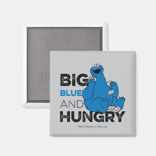 Cookie Monster | Groot blauw en Hongarije Magneet (Voorkant / Achterkant)
