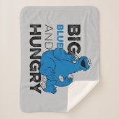 Cookie Monster | Groot blauw en Hongarije Sherpa Deken (Voorkant)