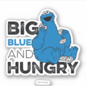 Cookie Monster | Groot blauw en Hongarije Sticker (Voorkant)