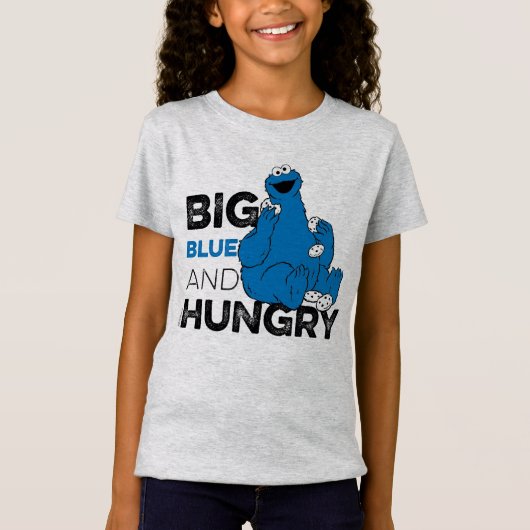 Cookie Monster | Groot blauw en Hongarije T-shirt (Voorkant)
