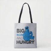 Cookie Monster | Groot blauw en Hongarije Tote Bag (Voorkant)