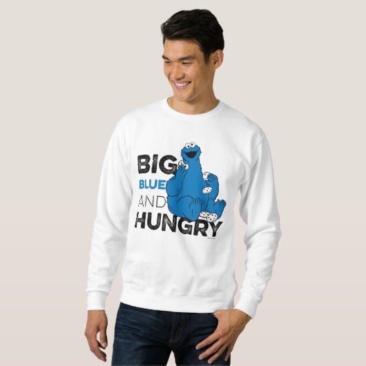 Cookie Monster | Groot blauw en Hongarije Trui (Voorkant volledig)