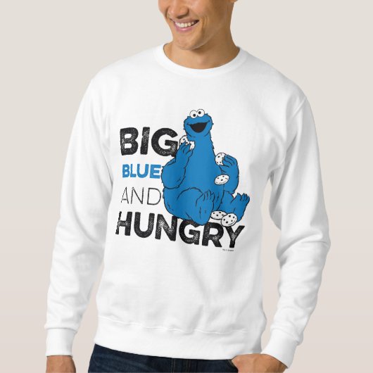 Cookie Monster | Groot blauw en Hongarije Trui (Voorkant)