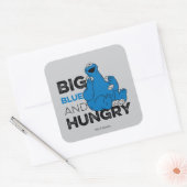 Cookie Monster | Groot blauw en Hongarije Vierkante Sticker (Envelop)