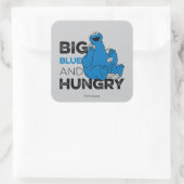 Cookie Monster | Groot blauw en Hongarije Vierkante Sticker (Tas)