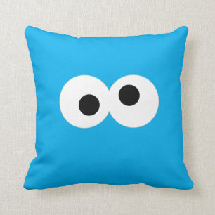 Cookie Monster Groot Gezicht Kussen