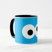 Cookie Monster Groot Gezicht Mok (Voorkant links)