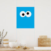 Cookie Monster Groot Gezicht Poster (Keuken)