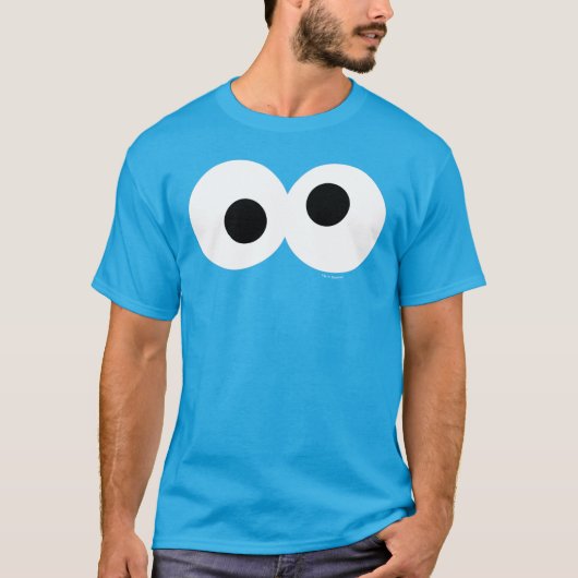 Cookie Monster Groot Gezicht T-shirt (Voorkant)