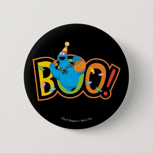 Cookie Monster | Halloween Boo! Ronde Button 5,7 Cm (Voorkant)