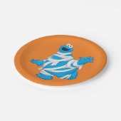Cookie Monster | Halloween Mummy Papieren Bordje (Gekanteld)