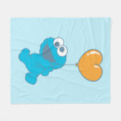 Cookie Monster Hart Ballon Fleece Deken (Voorkant (Horizontaal))