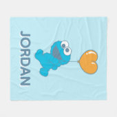 Cookie Monster Hart Ballon Fleece Deken (Voorkant (Horizontaal))