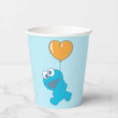 Cookie Monster Hart Ballon Papieren Bekers (Voorkant)