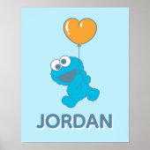 Cookie Monster Hart Ballon Poster (Voorkant)