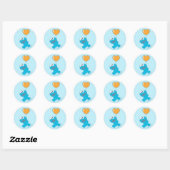 Cookie Monster Hart Ballon Ronde Sticker (Vel)